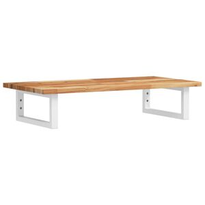 vidaXL Badkamer wandschap staal en massief acaciahout