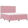 vidaXL Boxspringbed met matras met hoofdeinde Roze 180 x 200 cm Stof