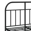 vidaXL Bedframe met hoofdbord metaal zwart 120x200 cm