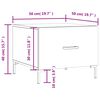 vidaXL Salontafel 50x50x40 cm bewerkt hout gerookt eikenkleurig