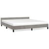 vidaXL Bedframe zonder matras 180x200 cm fluweel lichtgrijs