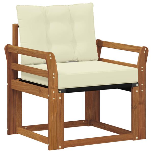 vidaXL Buiten bankenset Massief Acaciahout en Textilene