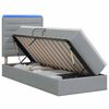vidaXL LED Opslagbed met Matras Lichtgrijs 100 x 200 cm Stof