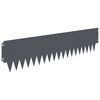 vidaXL Gazonrand 20 st 103 x 25 cm Staal Antraciet