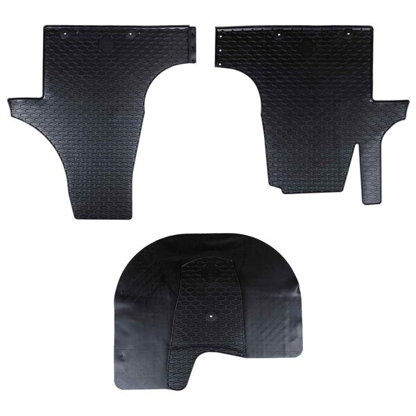 vidaXL Autobodemmat 3 pcs Zwart VW T5 , T6 , voor MULTAN Rubber