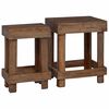 vidaXL Plantenstandaard 2 st Bruin 70 x 11 x 27 cm Mahoniehout