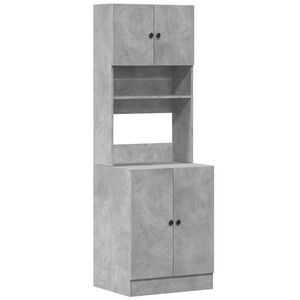 vidaXL Keukenkast 60x50x180 cm bewerkt hout betongrijs