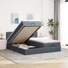vidaXL Ottoman bed met matrassen 200x200cm fluweel donkergrijs