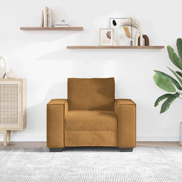 vidaXL Sofastoel Bruin 100x78x84 cm Fluweel