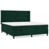 vidaXL Boxspring met matras fluweel donkergroen 180x200 cm