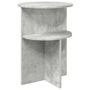 vidaXL Bijzettafel met opslag Betongrijs &Oslash; 39,5 x 55 cm Bewerkt hout