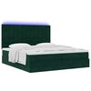 vidaXL Ottoman bed met matrassen en LED's 200x200cm fluweel