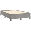 vidaXL Boxspring met matras fluweel lichtgrijs 120x190 cm