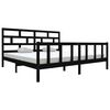 vidaXL Bedframe massief grenenhout zwart 200x200 cm