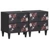 vidaXL Nachtkastje 2 st Bruin 40 x 33,5 x 46 cm Massief Mango Hout