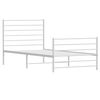 vidaXL Bedframe met hoofd- en voeteneinde metaal wit 80x200 cm