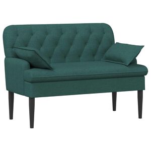 vidaXL Loungebank met knopencomfort Donkergroen 111 x 68 x 80 cm Stof