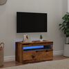 vidaXL Tv-meubel met LED 75x35x40 cm bewerkt hout oud hout