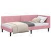 vidaXL Hoekbedframe met hoofdeinde Roze 90 cm x 190 cm Fluweel