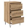 vidaXL Dressoir Artisan Eiken 40 x 35 x 70 cm Gemonteerd hout en ijzer