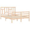 vidaXL Bedframe met hoofdbord massief hout 140x200 cm