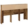vidaXL Hoofdbordkast 180x19x103,5 cm bewerkt hout oud houtkleurig