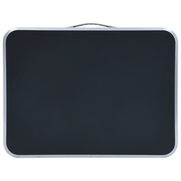 vidaXL Campingtafel inklapbaar 60x45 cm aluminium grijs