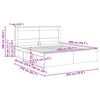 vidaXL Bedframe met hoofdeinde Beton 200 x 200 cm Massief grenenhout