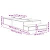 vidaXL Opbergbedframe met lade Wit 236.5 x 80 x 31.5 cm Bewerkt hout