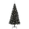 vidaXL Kerstboom met 300 LED met standaard Zwart 210 cm PVC