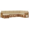vidaXL Buiten bankenset 6 st Naturel Massief Acaciahout en Polyester