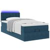 vidaXL Bed poef met matras en LED's 80x200 cm fluweel donkerblauw