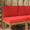 vidaXL Buiten bankkussen 2 pcs Rood Polyester