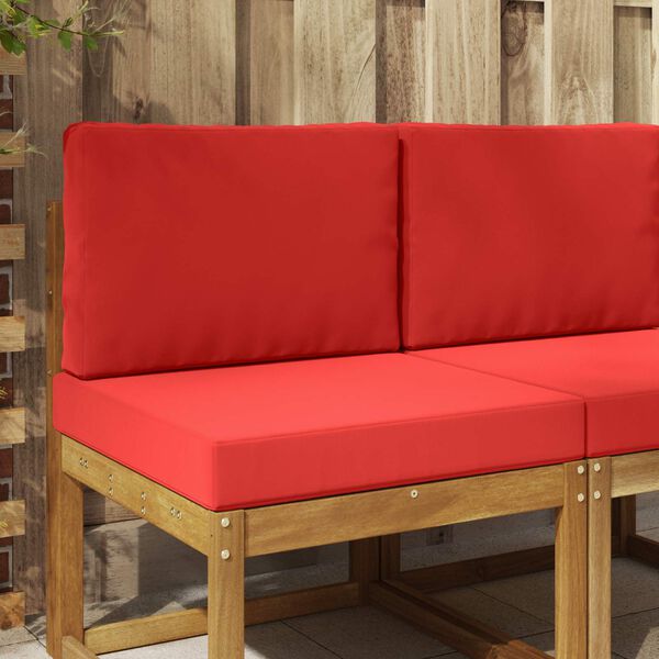 vidaXL Buiten bankkussen 2 pcs Rood Polyester