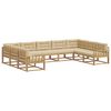 vidaXL Buiten bankenset 9 st Wit en Beige