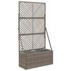 vidaXL Tuindruppel met Trellis Grijs 70 x 30 x 135 cm poly rattan