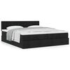 vidaXL Ottoman bed met matrassen 200x200cm stof zwart