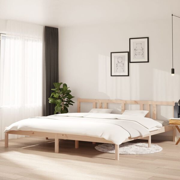 vidaXL Bedframe zonder matras massief hout 200x200 cm