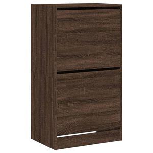 vidaXL Schoenenkast met 2 klaplades 60x42x108 cm bruin eikenkleur