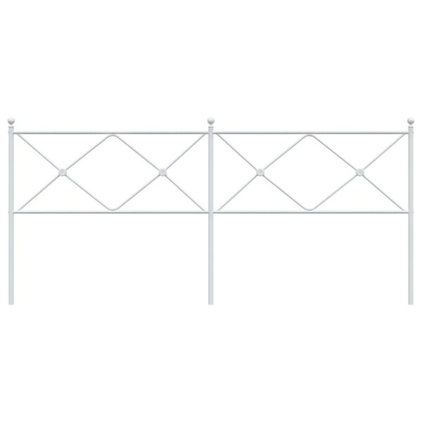 vidaXL Hoofdbord 193 cm metaal wit