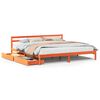 vidaXL Bedframe zonder matras massief grenenhout wasbruin 200x200 cm