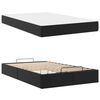 vidaXL Bedframe met matras met matras 2 pcs Zwart PVC