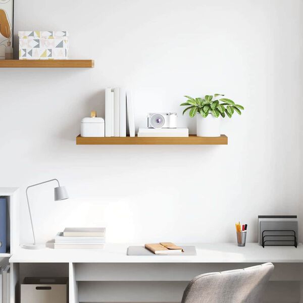 vidaXL Wandplank Wandgemonteerd Beige 90 x 23,5 x 4 cm Bewerkt hout