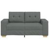 vidaXL Loveseat bank 160x77x82 cm stof donkergrijs