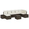 vidaXL Tuin Sofa Set met kussen 8 pcs Bruin poly rattan