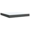 vidaXL Boxspring met matras stof donkergrijs 180x200 cm