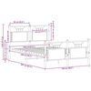 vidaXL Bedframe zonder matras bewerkt hout bruin eikenkleur 120x200 cm