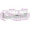 vidaXL Sofa-Sets 8 pcs Natuurlijk en Antraciet Massief Acaciahout