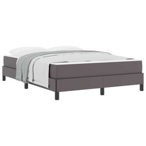 vidaXL Bedframe met matras Grijs 140 x 190 cm Stof