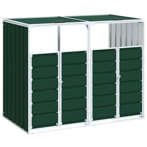 vidaXL Containerberging voor 2 containers 144x81x113 cm staal groen